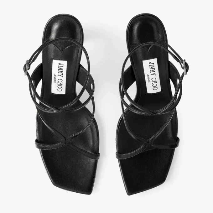 Sandalias Azie 85 de piel napa negra Sandalias Azie 85 de piel napa negra