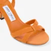 Sandalias cruzadas con talonera Elsy 70 en ante naranja atardecer Sandalias cruzadas con talonera Elsy 70 en ante naranja atardecer