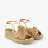 Sandalias de cuña Aella 60 de rafia dorada Sandalias de cuña Aella 60 de rafia dorada