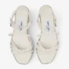 Sandalias de cuña Nyra 60 de piel napa color latte