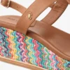Sandalias de cuña Theia 60 con rafia multicolor en diseño chevron Sandalias de cuña Theia 60 con rafia multicolor en diseño chevron