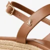 Sandalias de cuña Theia 60 en piel marrón claro Sandalias de cuña Theia 60 en piel marrón claro