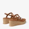 Sandalias de cuña Theia 60 en piel marrón claro Sandalias de cuña Theia 60 en piel marrón claro