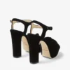 Sandalias de plataforma Heloise 120 de terciopelo negro Sandalias de plataforma Heloise 120 de terciopelo negro