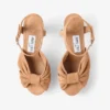 Sandalias de plataforma Heloise 120 en ante color toffee Sandalias de plataforma Heloise 120 en ante color toffee
