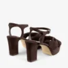 Sandalias de plataforma Heloise 80 en ante color chocolate Sandalias de plataforma Heloise 80 en ante color chocolate