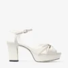 Sandalias de plataforma Heloise 80 en piel napa color latte Sandalias de plataforma Heloise 80 en piel napa color latte