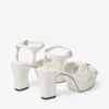 Sandalias de plataforma Heloise 80 en piel napa color latte Sandalias de plataforma Heloise 80 en piel napa color latte