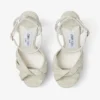 Sandalias de plataforma Kove 120 de rafia fina natural Sandalias de plataforma Kove 120 de rafia fina natural