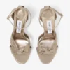 Sandalias de plataforma Rosie 100 en ante dorado brillante Sandalias de plataforma Rosie 100 en ante dorado brillante