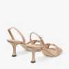 Sandalias de talón abierto Elsy 70 Chai de piel napa
