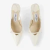 Sandalias de tiras traseras Amita 85 en charol color latte