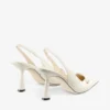 Sandalias de tiras traseras Amita 85 en charol color latte