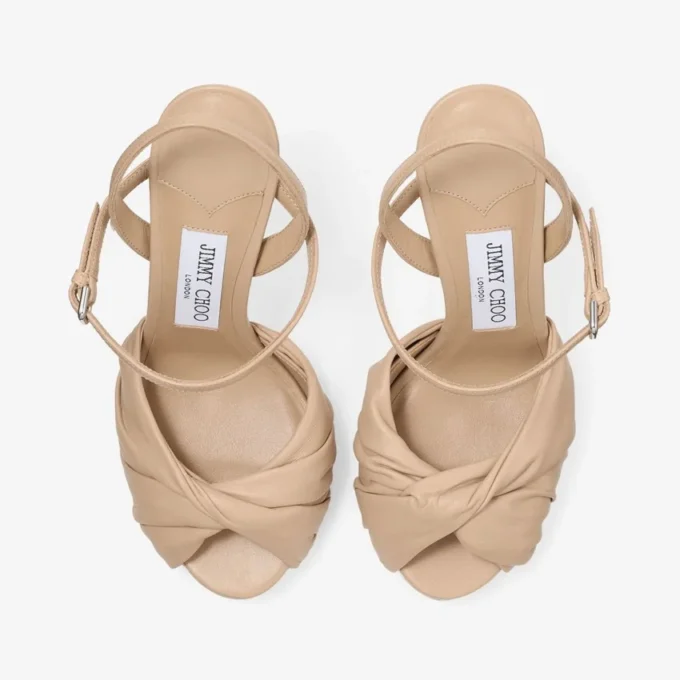 Sandalias Elly 120 Chai de piel napa brillante y suave