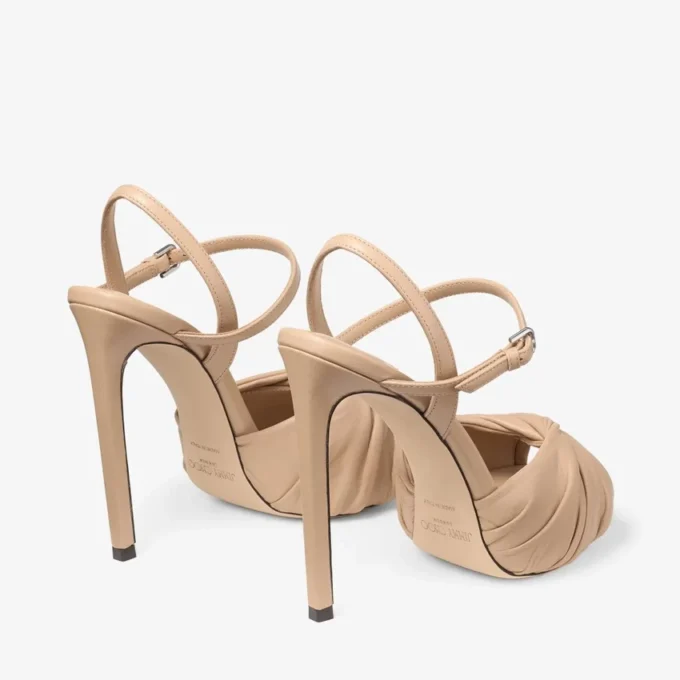 Sandalias Elly 120 Chai de piel napa brillante y suave