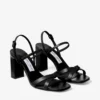 Sandalias Elsy de tacón grueso de 85 mm en piel napa negra Sandalias Elsy de tacón grueso de 85 mm en piel napa negra