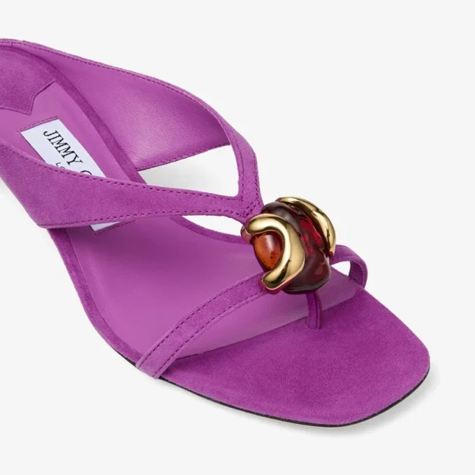 Sandalias Emeri Stone 35 de ante violeta orquídea y ámbar oscuro Sandalias Emeri Stone 35 de ante violeta orquídea y ámbar oscuro