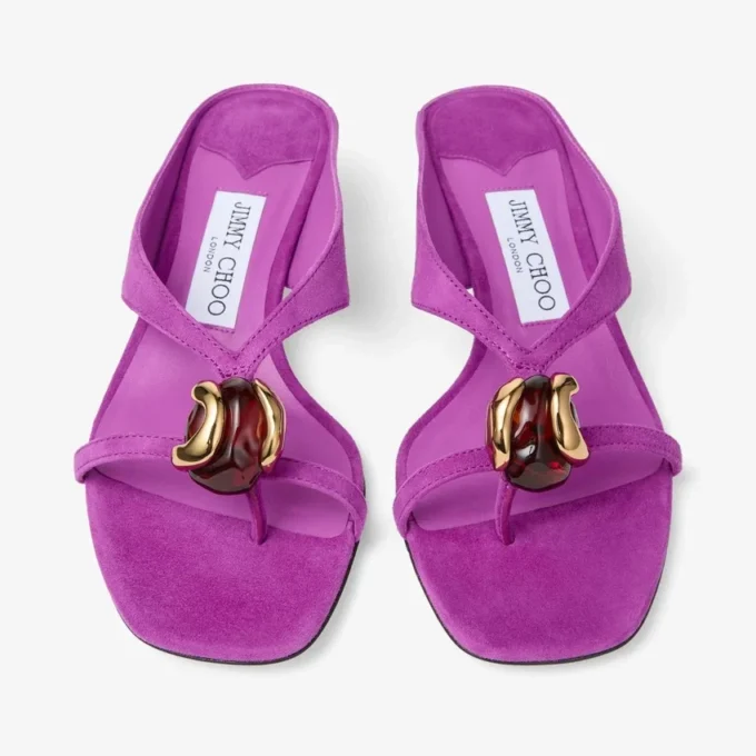 Sandalias Emeri Stone 35 de ante violeta orquídea y ámbar oscuro Sandalias Emeri Stone 35 de ante violeta orquídea y ámbar oscuro