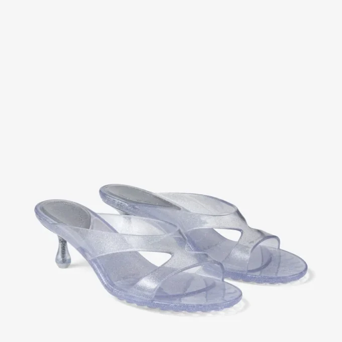 Sandalias Jelly Drop 50 de gelatina con purpurina plateada Sandalias Jelly Drop 50 de gelatina con purpurina plateada