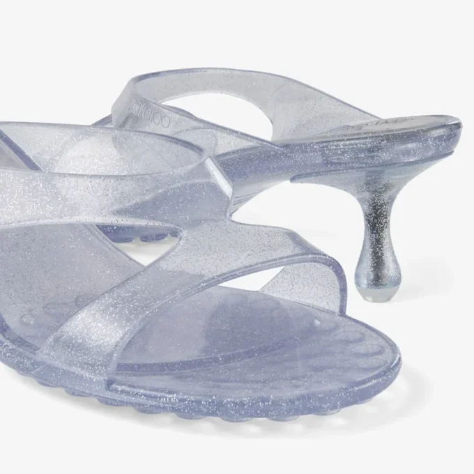 Sandalias Jelly Drop 50 de gelatina con purpurina plateada Sandalias Jelly Drop 50 de gelatina con purpurina plateada