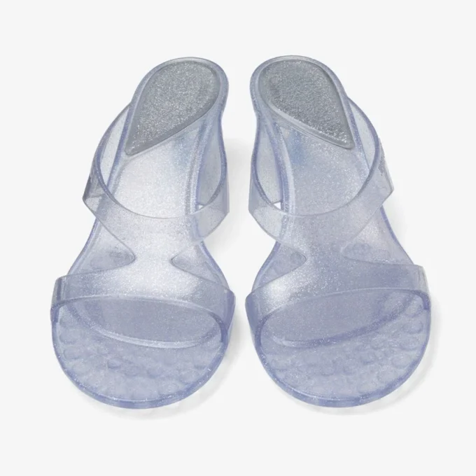 Sandalias Jelly Drop 50 de gelatina con purpurina plateada Sandalias Jelly Drop 50 de gelatina con purpurina plateada