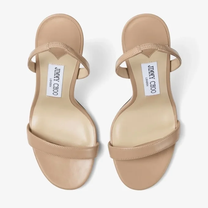 Sandalias Jenn 100 de piel napa color chai Sandalias Jenn 100 de piel napa color chai