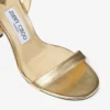Sandalias Jenn 100 de piel napa metalizada dorada