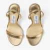 Sandalias Jenn 100 de piel napa metalizada dorada