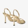 Sandalias Jenn 100 de piel napa metalizada dorada