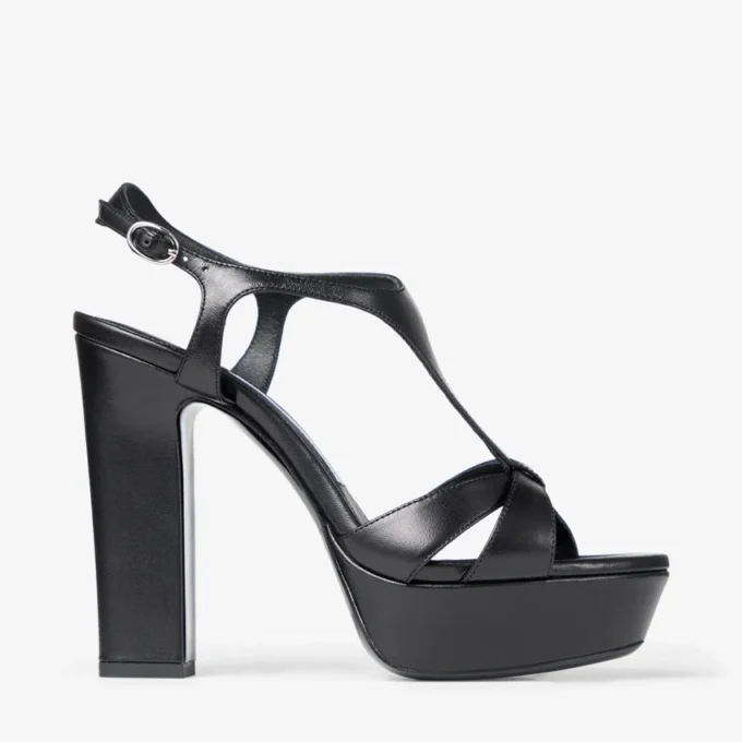 Sandalias Kesia 120 de cuero negro
