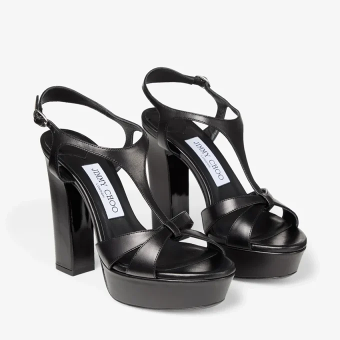 Sandalias Kesia 120 de cuero negro