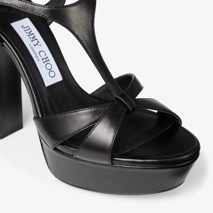 Sandalias Kesia 120 de cuero negro