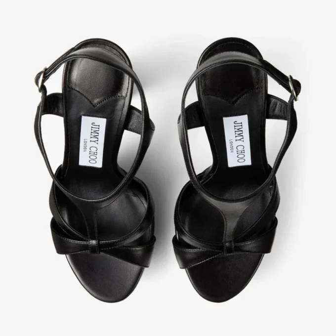Sandalias Kesia 120 de cuero negro