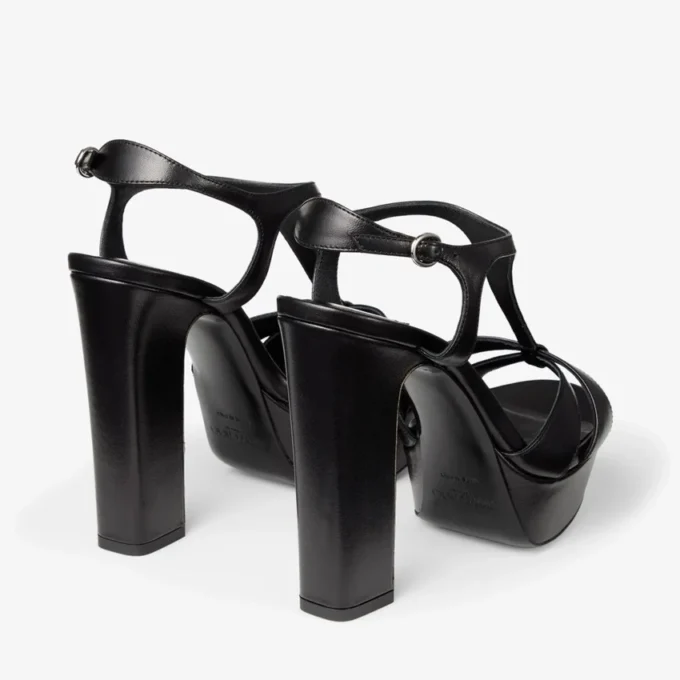 Sandalias Kesia 120 de cuero negro