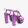 Sandalias Kesia 120 de satén violeta orquídea Sandalias Kesia 120 de satén violeta orquídea