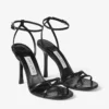Sandalias Leo 100 de cuero negro Candy Wrap Sandalias Leo 100 de cuero negro Candy Wrap