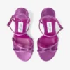 Sandalias Leo 100 de satén violeta orquídea