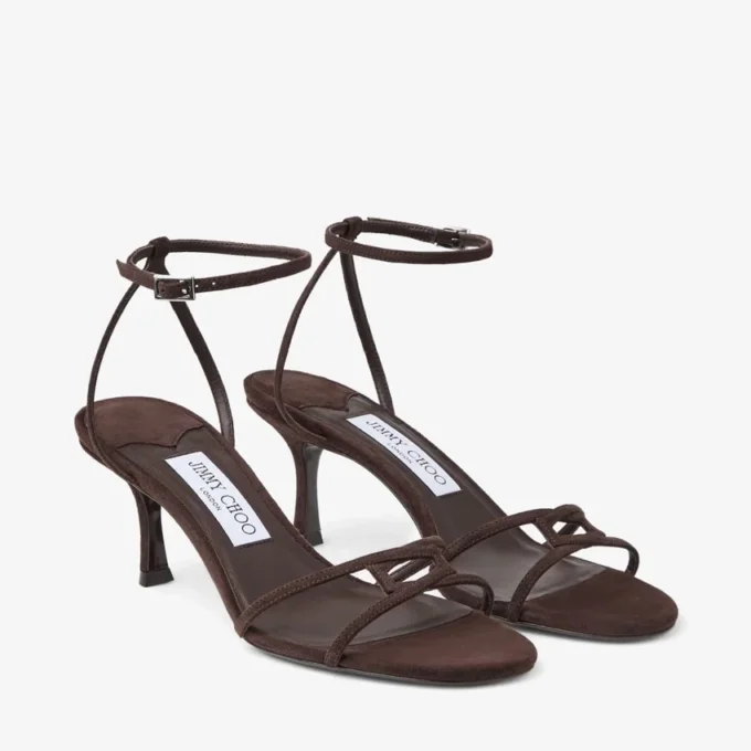 Sandalias Leo 65 de ante color chocolate