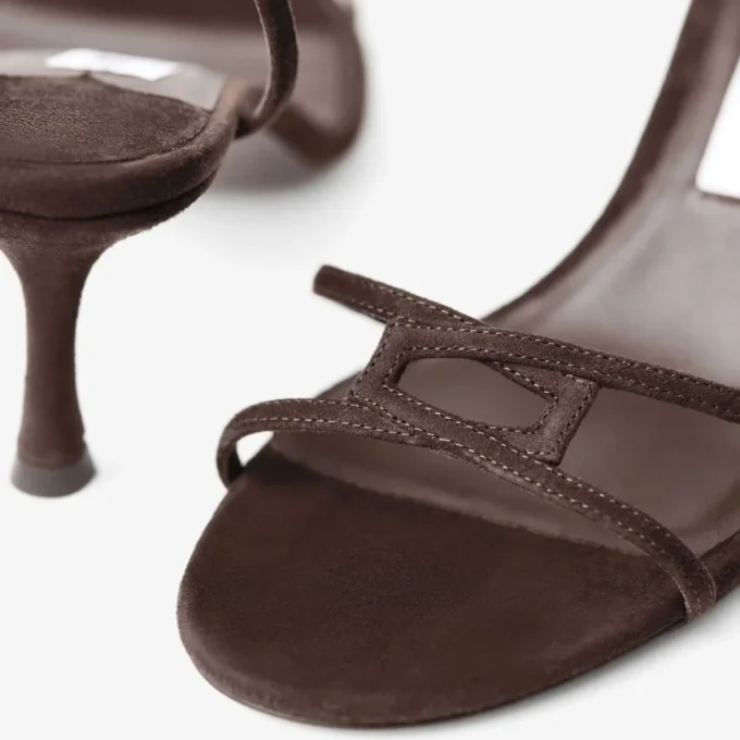 Sandalias Leo 65 de ante color chocolate