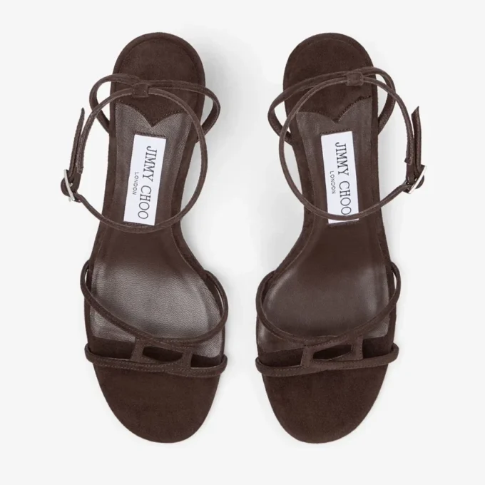 Sandalias Leo 65 de ante color chocolate