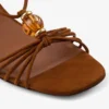 Sandalias Lova 50 de ante marrón claro con abalorios Sandalias Lova 50 de ante marrón claro con abalorios