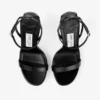 Sandalias Moza Platform 120 de napa negra brillante