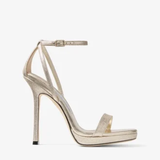 Sandalias Moza Platform 120 de tejido Platinum Brilliance