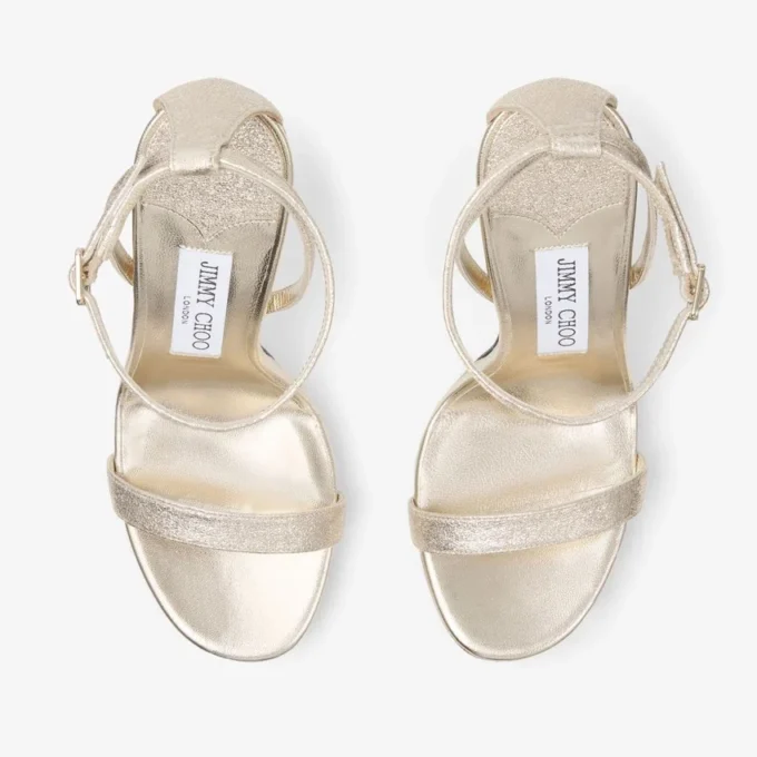 Sandalias Moza Platform 120 de tejido Platinum Brilliance Sandalias Moza Platform 120 de tejido Platinum Brilliance