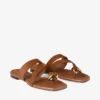 Sandalias planas Emeri de ante color tostado y ámbar