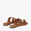 Sandalias planas Emeri de ante color tostado y ámbar
