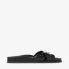 Sandalias planas Rafi en piel de guante suave negra