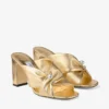 Sandalias Rafi 85 de piel napa metalizada dorada