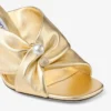 Sandalias Rafi 85 de piel napa metalizada dorada