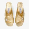 Sandalias Rafi 85 de piel napa metalizada dorada
